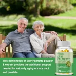 Saw Palmetto (60 gellules )-Santé de la prostate pour homme, empêche la perte de cheveux et les urines fréquentes