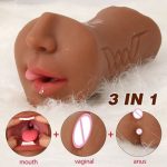 3 En 1 Masturbateur  Pour Hommes Jouets De Masturbation Vaginale 3D