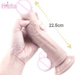 Gode Bite Réaliste 19cm pour Femmes Jouets Sexuels Anaux Énorme Faux Pénis avec Ventouse