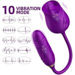 Jouet De Léchage De Langue Vibrant Auto-réflexif 2 En 1 Pour Adulte - Violet