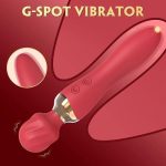 Bâton AV coloré à double tête et double vibration pour femmes