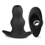 Dilatateur Anal en Silicone Souple Transparent Bouchon Anal Creux et Tunnels Masseur