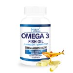 FISH OIL |OMEGA 3 triple concentration | EPA et DHA | Plus de 2 100 mg d'acides gras oméga-3 | 1 200 mg d'EPA + 900 mg de DHA | 120 Capsules