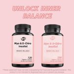 120 capsules de myo-inositol et d'inositol d-chiro pour soutenir l'équilibre hormonal et la santé ovarienne pour les femmes