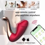 Swan 2.0 Love Egg. App Control 10 Fréquence Avec 2 Têtes Vibrant Vaginal, Point G Et Clitoris Pour Les Femmes