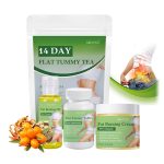 Flat Tummy Set 14 Days – Pack Bien-Être Ventre Plat | Thé, Capsules, Crème & Huile - Kit Brûleur de Graisse