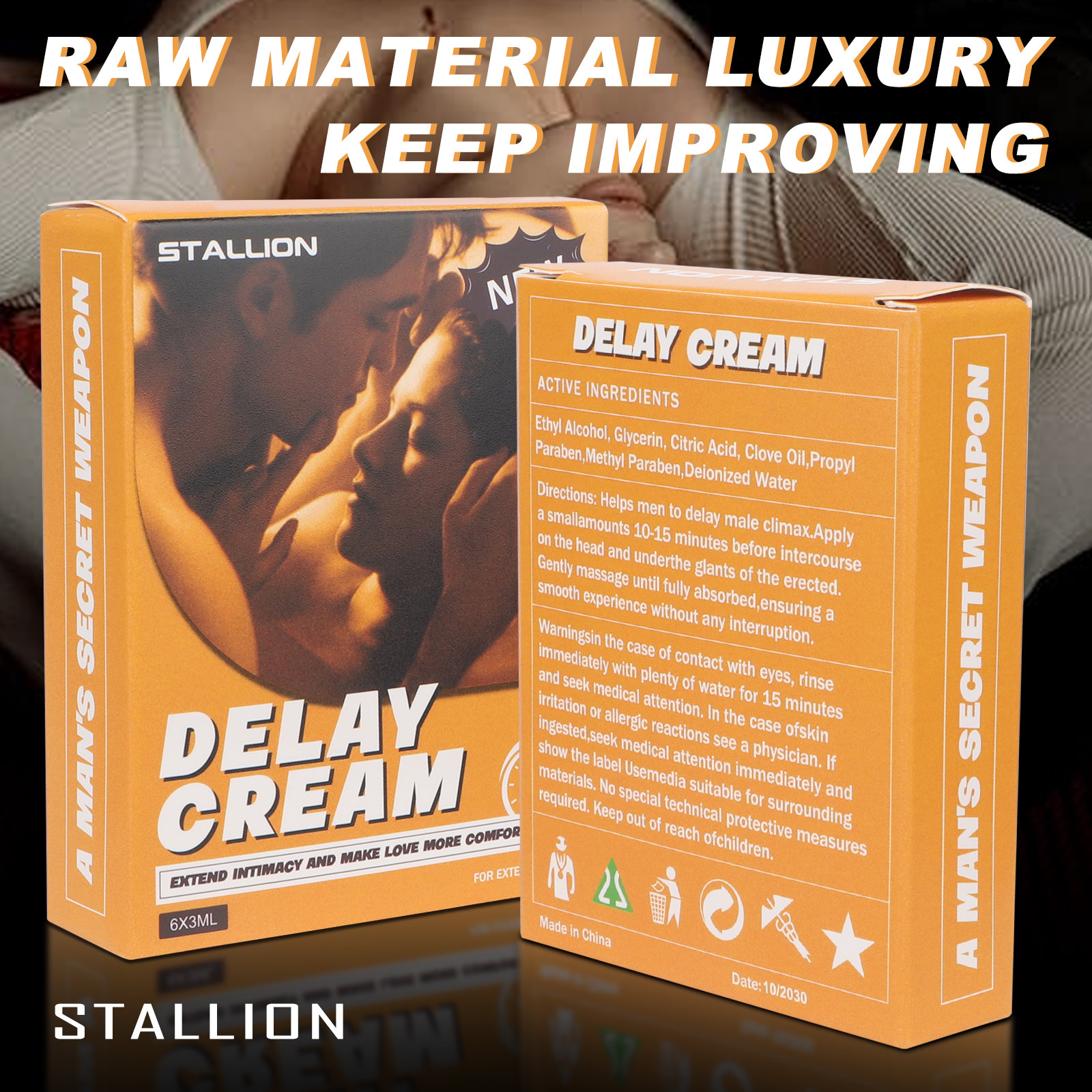 STALLION Delay Cream – Crème Retardante Pour Hommes | 6x3ml
