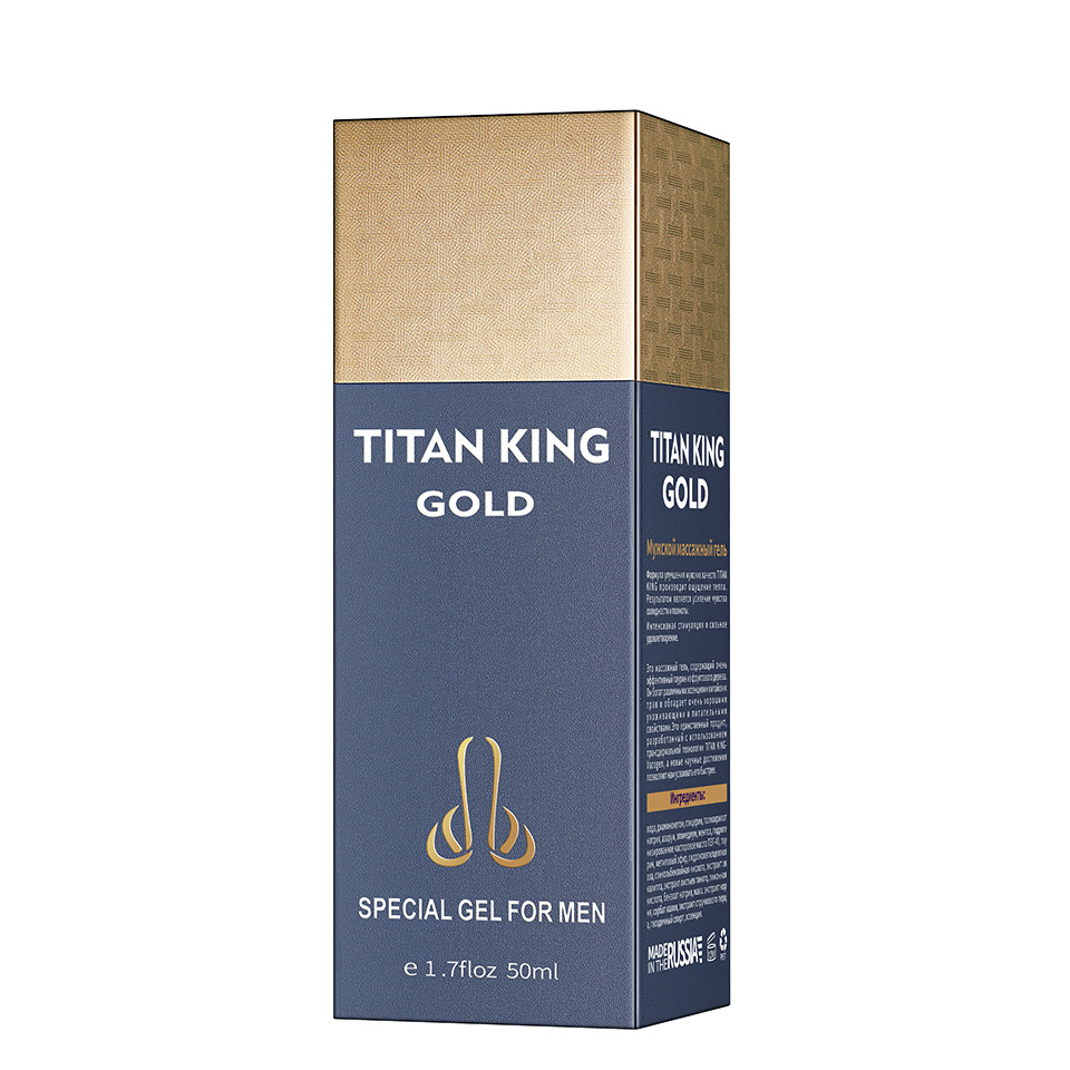 TITAN KING GOLD – Gel de Massage Spécial pour l'agrandissement du Pénis Pour Hommes | 50 ml