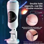 Dispositif de plaisir anal et vaginal masculin doté de vibrations, coupe à pression automatique et imitations vocales.